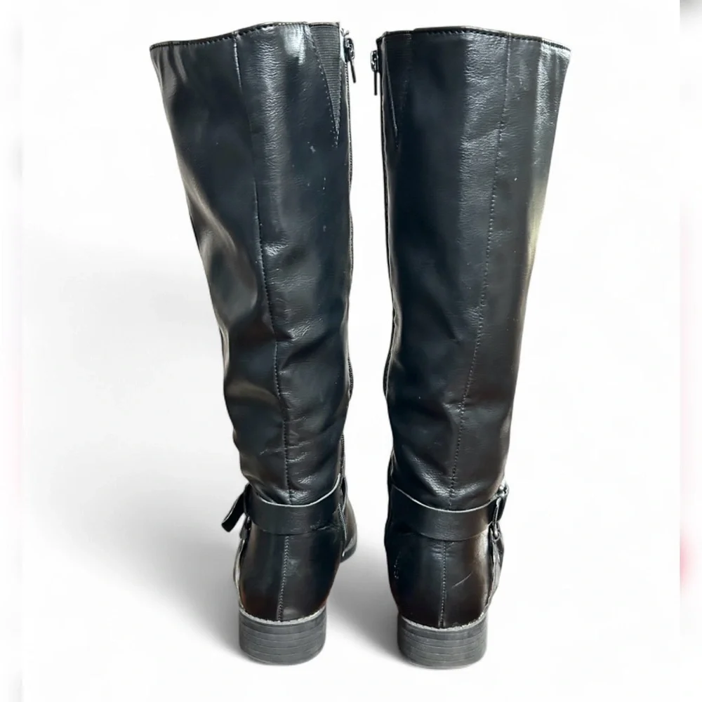 Style & Co. Women’s Black Boots 8M With Zipper And Buckles
